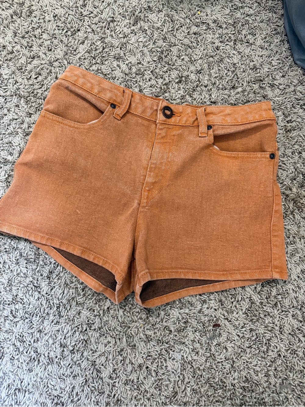 Women's Rust Orange Cotton Shorts
